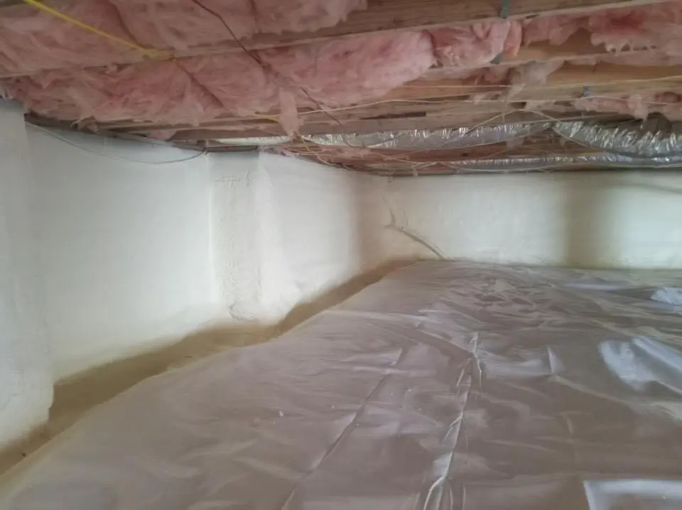 Crawl space encapsulation with closed-cell spray foam for Roof Maintenance in North Versailles